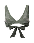Oria seaweed green underwire bikini top, product photo
