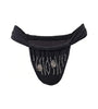 Oria black Brazilian bikini bottoms with glass beads, product photo