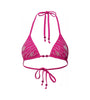 Alana hot pink beaded bikini top, product photo