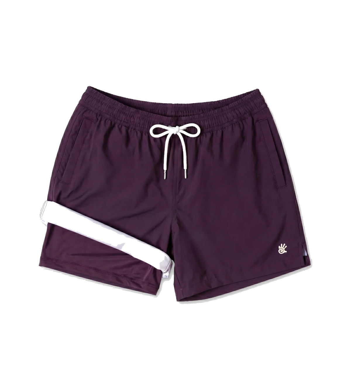 Odyssey dark purple men's recycled swim shorts, product photo