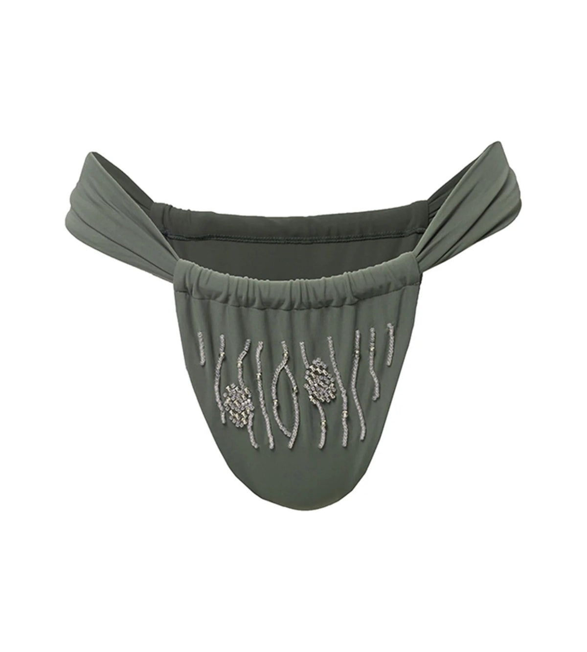 Oria seaweed green Brazilian bikini bottoms, product photo