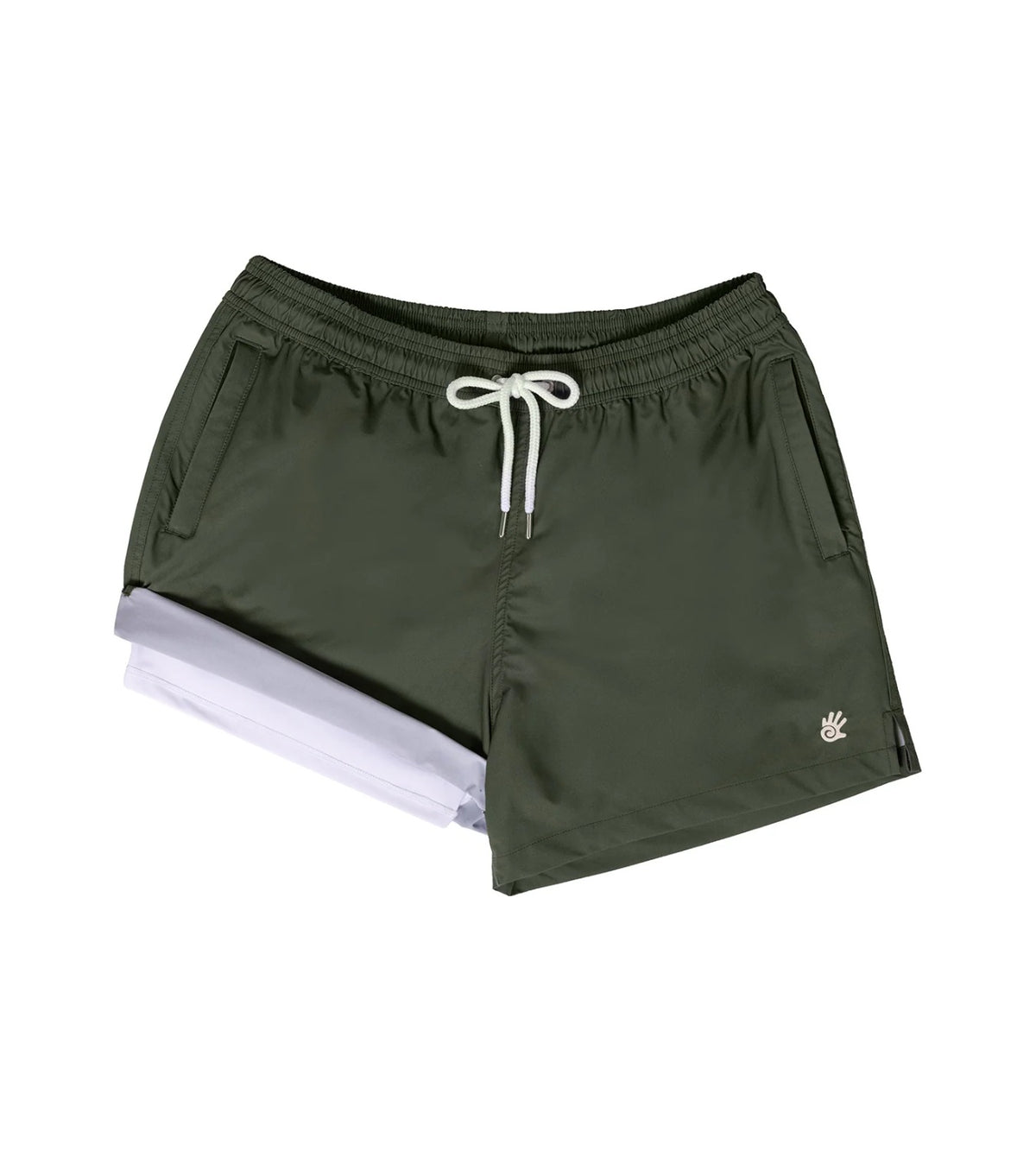 Odyssey seaweed green men's recycled swim shorts, product photo