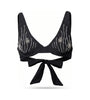 Oria black underwire bikini top with glass beads, product photo